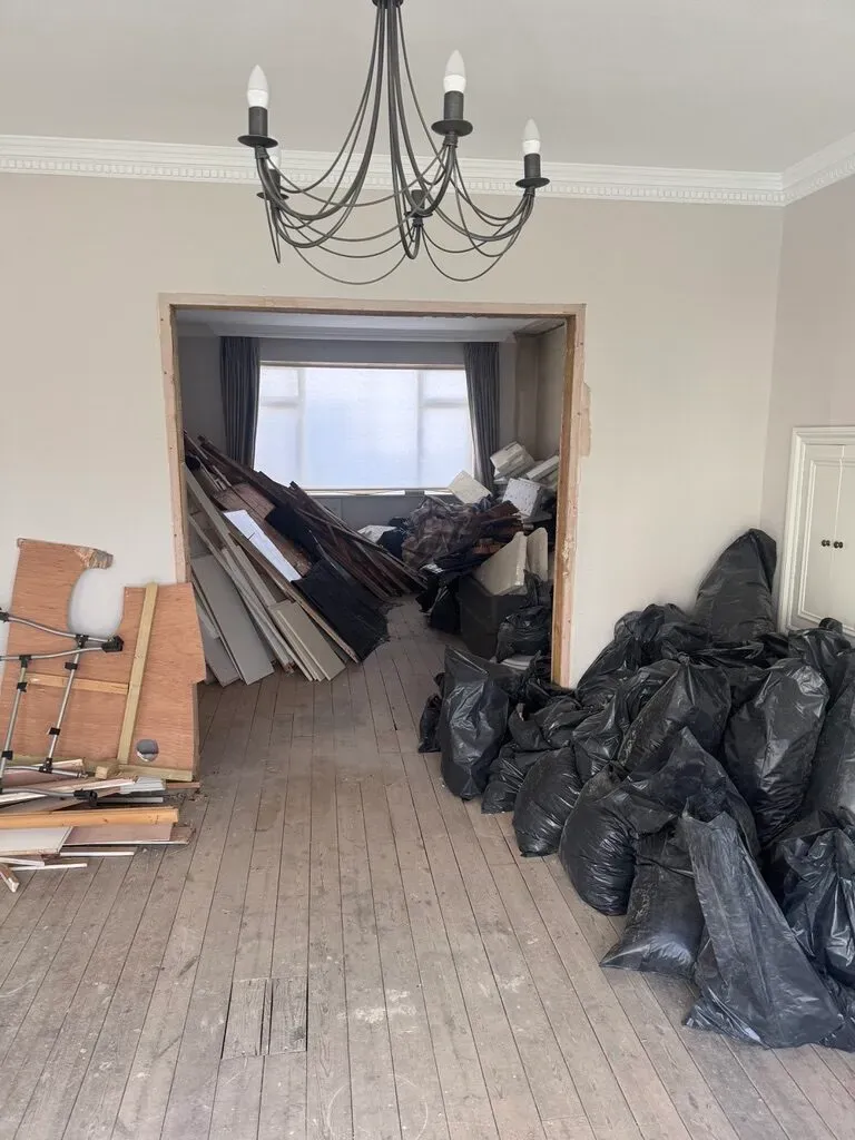 Period house in Fulham stripped back to the shell during the renovation strip-out
